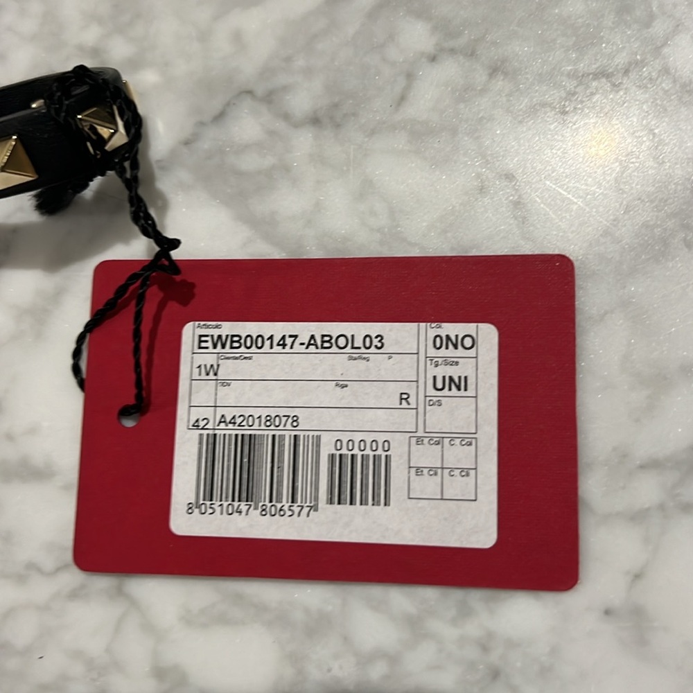 Valentino Rock Stud Black Leather Clutch   NWT - Picture 4 of 11